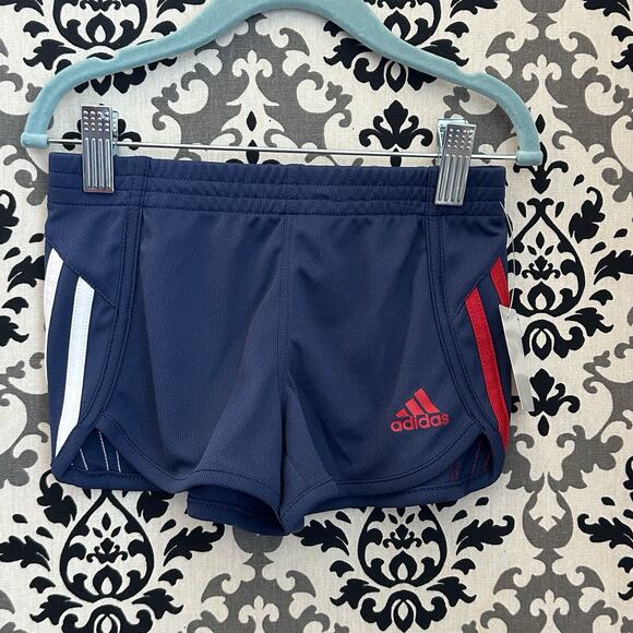 Adidas Girls 3T Red Tee & Navy Shorts Set‎ | NWT Sporty Style - Picture 4 of 8